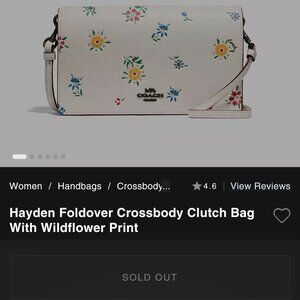 COACH Hayden Foldover Crossbody Clutch Bag With Wildflower Print
